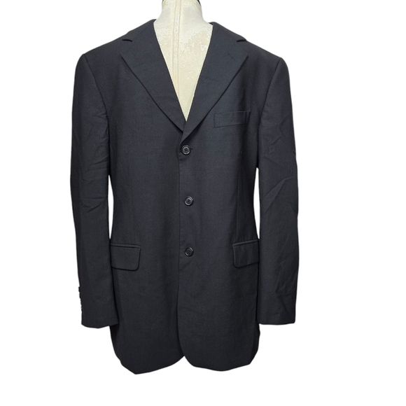 Brooks Brothers Black Button Down Wool Suit Blazer 40R